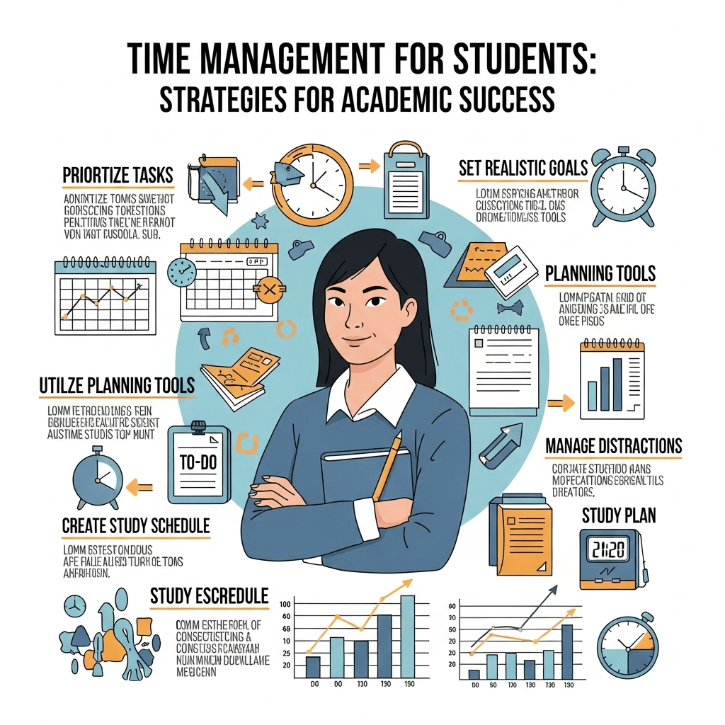 Mastering time management is about taking control of your academic journey, setting realistic goals, and making every moment count